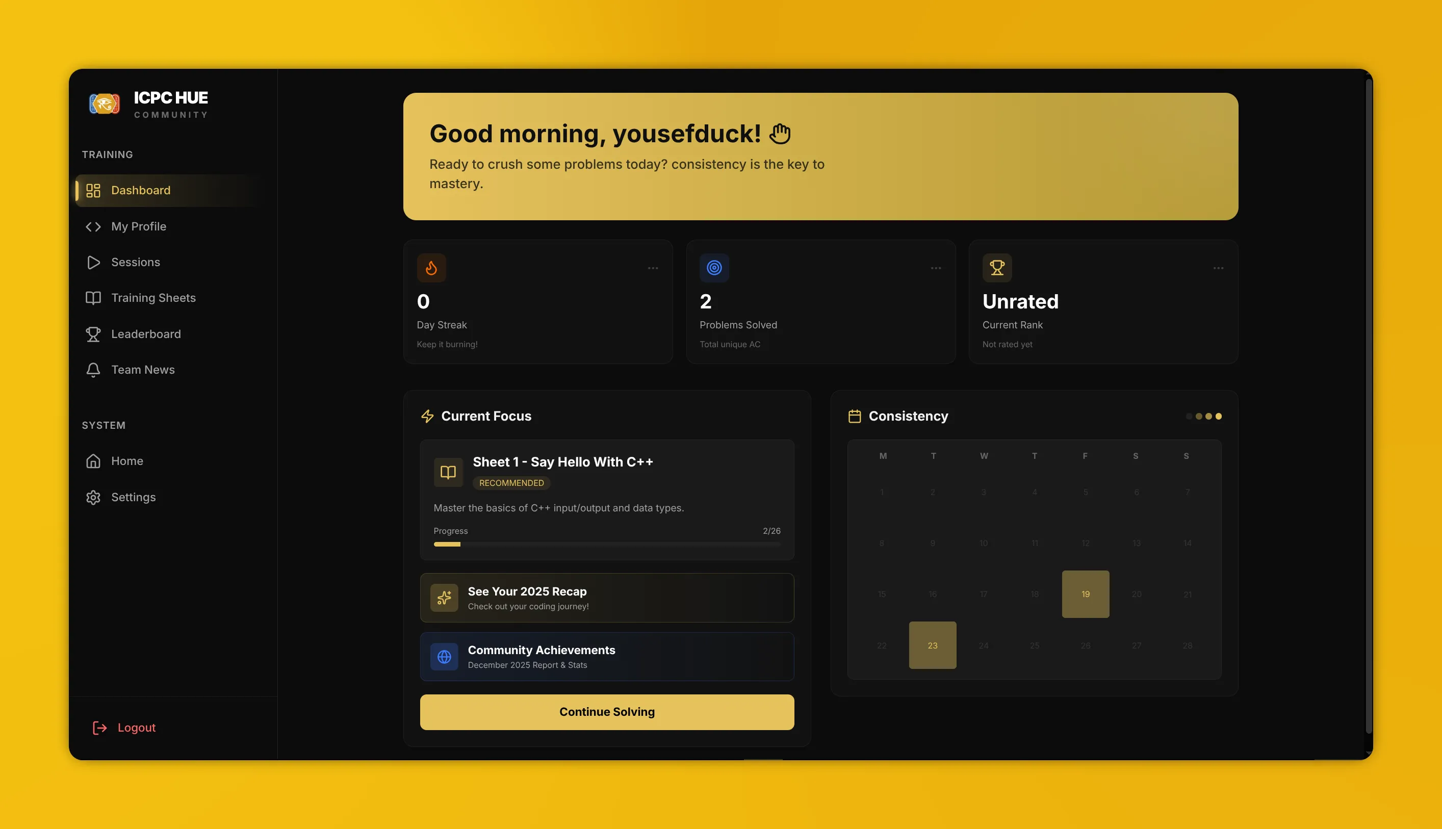 Dashboard View